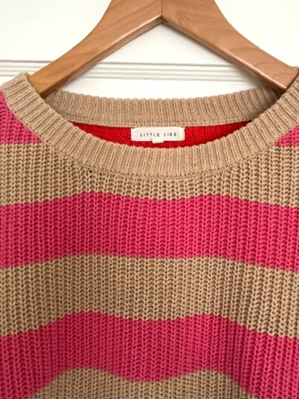 Anthropologie Little Lies Striped Knit Sweater | Size S/M - Picture 2 of 5